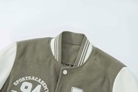 Blousons de baseball brodés coupe-vent grande taille pour hommes, col montant personnalisé, manteaux d'automne Shuja Sports HIGH STREET Single