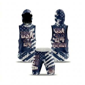 Wholesale 7on7 jersey Flag Wear Soccer Uniforms 7v7 jersey League Games Sleeveless Hooded Top Short Customize - Product Image 1
