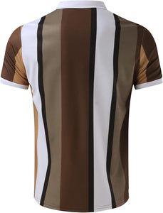 เสื้อโปโลชายแขนสั้นลายทาง ผ้าทอสีดำ ขาว เทา ทรงปกติ สั่งทำได้ - Product Image 6