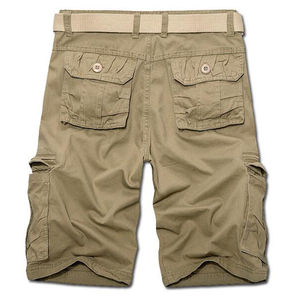 Pantalones Cortos Cargo de Color Sólido para Hombre, Cintura Elástica, con Bolsillos, Secado Rápido, Tela Oxford, Estilo Casual, Cierre con Cordón - Product Image 2