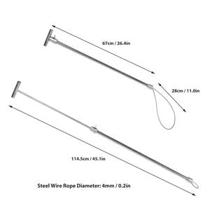 Pértiga de acero inoxidable para capturar cerdos, herramienta ajustable para sujetar animales, atrapador agrícola con cierre de resorte para cerdos, perros, etc. - Product Image 6