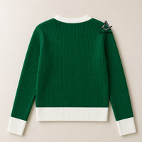 HMR Großhandel USA Damen-Sorority-Fraternity Chenille-Stickerei Umweltfreundliche Vintage Winter-Strickjacken mit Knöpfen