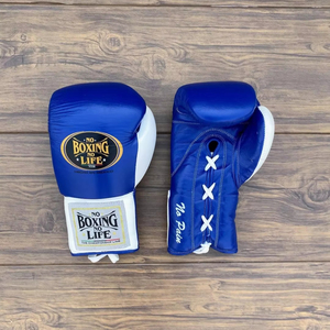 No Boxing No Life <b>Gloves</b> Lace Up <b>Type</b> Sparring Training Boxing <b>Gloves</b> All Size - Product Image 1