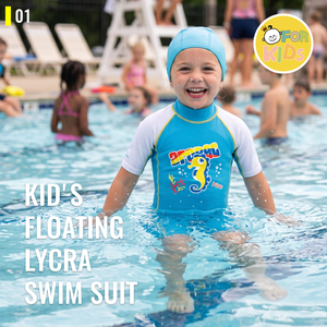 Maillot de bain pour enfants Aropec UPF 50+ en spandex avec flotteurs NBR amovibles, coutures plates, protection solaire, OEM/ODM - Product Image 2