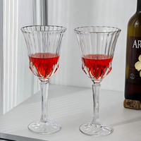 Flûtes et gobelets en verre rétro transparent, verres à vin blanc, verres à vin rouge, verres à champagne, verres à brandy, verres à shot