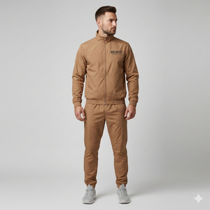ชุดวอร์มไนลอนผู้ชายแบบกำหนดเอง เสื้อแจ็คเก็ตกันลมคุณภาพสูง ชุดกันน้ำสองชิ้น ดีไซน์ใหม่ ชุดวอร์ม 2 ชิ้นสำหรับเด็กผู้ชาย - Product Image 1