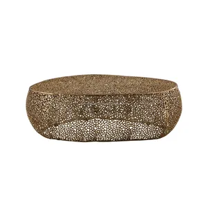 Mesa de Centro Moderna de Lujo Hecha a Mano en Hierro, Desmontable, para Sala de Estar, Decoración del Hogar, Diseño Costero, Mesa Auxiliar Decorativa, Zahid - Product Image 1