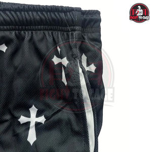 Pantalones cortos deportivos de malla para hombre con bolsillos, en blanco y negro, estilo casual, producto totalmente personalizado, nueva mejor calidad. - Product Image 4