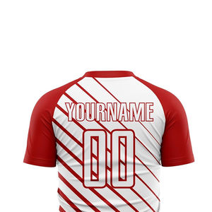 Custom Sublimation Jersey Short Sleeve Breathable Quick Dry Soccer Football Baseball Training Uniform 100% Polyester V-neck - Product Image 3