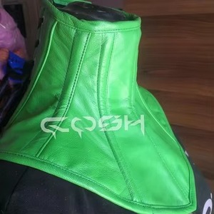 Green Leather Neck <b>Corset</b> Collars With Side Zipper Supplier - Product Image 4