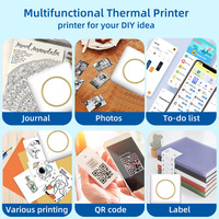 Imprimante thermique miniature portable avec Bluetooth pour l'impression d'étiquettes de poche et d'autocollants adhésifs