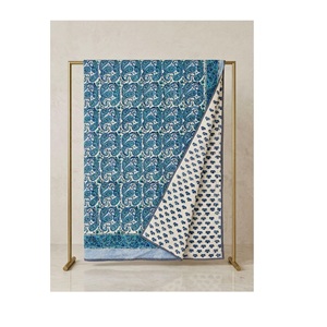Traditional Hand Block Printed Soft Organic Cotton Voile <b>Throw</b> Blanket Twin Size Dohar Buy Direct From Supplier At Bulk Price - Product Image 3