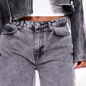 New High Quality Breathable Eco-Friendly Quick Dry Solid Casual Oversized Denim <b>Overalls</b> Customize 100% Cotton <b>Women's</b> Jeans - Product Image 5