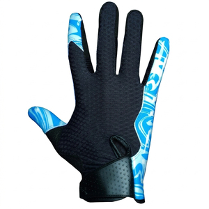 Custom OEM <b>Sticky</b> Grip Receiver Gloves Breathable Synthetic Leather <b>Hook</b> Loop Closure Unisex Sports American Football Gloves - Product Image 2