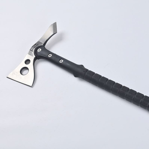 <b>Wood</b> Handle Tomahawk <b>Axe</b> With Celtic Design Forged Steel Head Survival Hatchet With Leather Sheath - Product Image 6