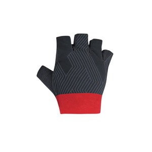 Half Finger Cycling <b>Gloves</b> Black <b>Red</b> Breathable Lightweight Unisex Summer Wear - Product Image 2