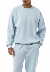 Ensemble de survêtement à capuche pour homme, bleu clair uni, manches longues, coupe classique, sweat-shirt et pantalon de jogging pour l'hiver - Product Image 3