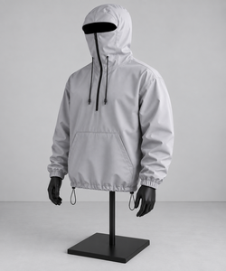 Veste à capuche coupe-vent pour homme, demi-zip, imperméable, pour l'extérieur, personnalisable OEM ODM - Product Image 3