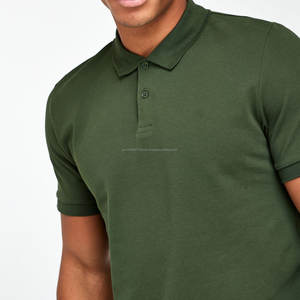 100% coton chemises pour hommes vierges logo brodé plaine à manches courtes polo pour hommes grande taille chemises pour hommes - Product Image 2