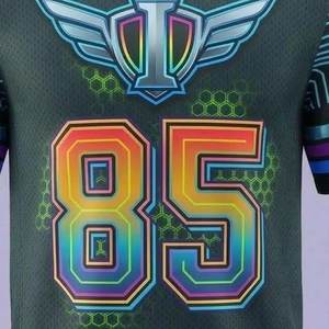 Maillot de football américain personnalisé léger et élégant pour adultes – T-shirts en mesh sublimés à manches courtes imprimées - Product Image 4