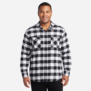 Chemise longue en flanelle à carreaux pour homme avec poche poitrine, 100% coton, pour l'hiver, vêtement de nuit - Product Image 4