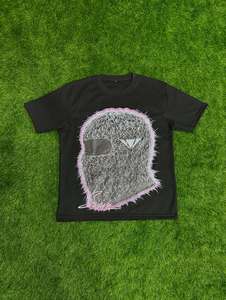 T-shirt graphique noir premium pour hommes, coupe oversize, style streetwear décontracté, vente en gros 2026 - Product Image 1