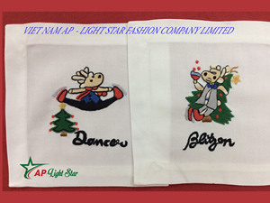 Fresh Vietnam Hot Product Embroidered Cocktail Napkins for <b>Parties</b> Handcrafted Cross-<b>Stitching</b> & Needlework Neww - Product Image 2