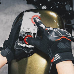 Company Logo Printed High Quality Polyester Nylon Touch Screen Non-Slip Sports Motorbike <b>Gloves</b> <b>Moisture</b> Wicking Quick Drying - Product Image 4