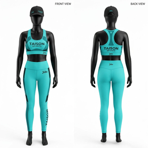 Women Boxing Activewear Set Sports Bra <b>Leggings</b> Premium 260g Cotton Moisture Wicking Fabric Custom Logo Anti-Bacterial - Product Image 1