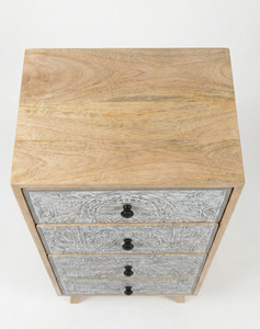 Wooden Chest of Drawers with Column LUMI Premium quality Home Storage Wooden Vintage Furniture Cabinet for Home Storage cabinet - Product Image 4