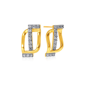 Pendientes de Diamantes de Oro Amarillo de Lujo, Corte Brillante Redondo, Joyería de Diamantes Naturales de Color G para Uso Diario de Mujer - Product Image 3