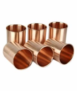 Copper glasses plain finish classic drinkware ayurvedic hydration <b>cups</b> eco friendly <b>reusable</b> durable for simple kitchen use - Product Image 2