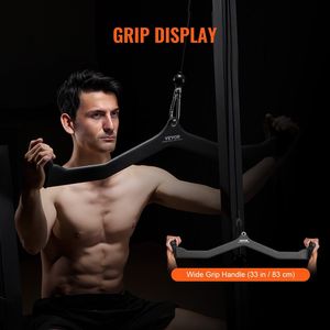 Sistema de Gimnasio en Casa: Accesorio para Máquina de Poleas, Barra en V para Remo, Barra de Tríceps, Entrenamiento de Fuerza para Espalda, Agarre Recubierto de Goma - Product Image 5