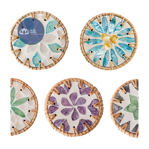 Sous-verres en rotin et céramique faits à la main, écologiques, antidérapants, pour la décoration de table – Vente chaude - Product Image 5