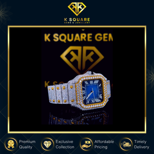 Reloj de Cuarzo con Diamantes, Cuadrado, de Lujo, VVS, Analógico Automático, Resistente al Agua, con Correa de Silicona y Acero Inoxidable, Precio Bajo, Suministro Directo de Fábrica - Product Image 2