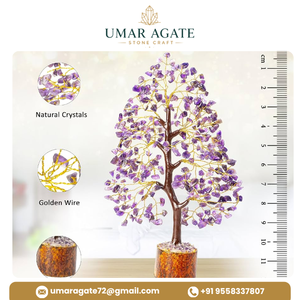 Árbol de Cristal de Amatista Hecho a Mano de Calidad Premium al por Mayor, 500 Chips, Decoración Portátil de Piedras Preciosas Feng Shui, Regalo - Product Image 4