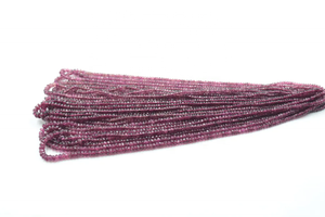 Cuentas Rondelle facetadas de turmalina Rosa natural de 3mm para fabricación de joyas - Product Image 2