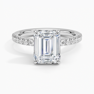 Bague SOJ 06 en argent 925 plaqué or et rhodium, sertie d'un moissanite émeraude classique Amelie de 2 carats, couleur D, pureté VVS1, certifiée GRA - Product Image 1