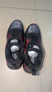 Zapatos de Cricket SHINE CRICKET para Hombre, Malla Sintética, Suela de Goma, Entresuela de EVA, Negro y Rojo, Ligeros, para Primavera, Deportivos - Product Image 3