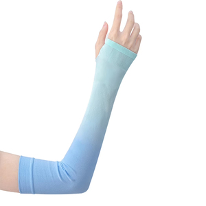 Manchons de bras écologiques résistants à l'eau pour le basketball, la course à pied, le cyclisme, le volley-ball, avec trou pour le pouce, logo personnalisé, protection UV, effet rafraîchissant - Product Image 2