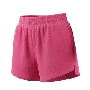 Shorts Deportivos de Cintura Alta para Mujer, Tejidos, Transpirables, con Cintura Elástica, Corte Regular, Colores Lisos, para Entrenamiento, Venta al Por Mayor - Product Image 1