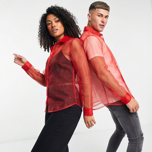 Sexy Transparent Shirt Women Lightweight Sheer Clothing Lightweight Summer <b>See</b> <b>Through</b> <b>Tops</b> 100% Polyester Blouse Sexy Shirts - Product Image 3