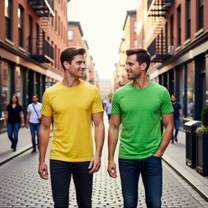 Camiseta Casual Premium para Hombre, 100% Algodón, 210 g/m², Cuello Redondo, Estampado, de Alta Calidad, Ecológica, de Secado Rápido y Transpirable, para Verano - Product Image 3