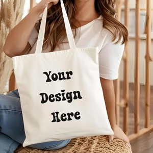 Custom Design Cotton Tote <b>Bag</b> Reusable Canvas Shopping <b>Bag</b> Eco Friendly Grocery Shoulder Tote Personalized Promotional <b>Gift</b> - Product Image 3