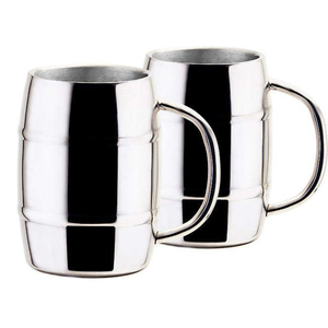 Taza de café de acero inoxidable de 20 oz de alta calidad con logotipo personalizado, doble pared, con asa, apta para alimentos, taza de viaje metálica para regalo. - Product Image 4