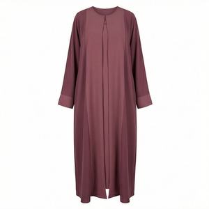 Abayas brodées sur mesure OEM, robes respirantes de haute qualité pour femmes musulmanes, vêtements modestes, vente en gros, fournisseur d'usine - Product Image 1