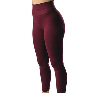 Leggings de fitness respirants et extensibles sur mesure pour femmes, taille haute, qualité supérieure, couleur unie, prix de gros RTS AS-LG-03 - Product Image 2