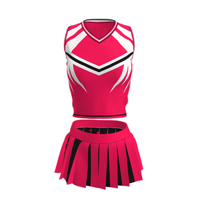 Uniforme de porristas con estampado de nubes, top con cuello en V y falda plisada para el rendimiento de equipos de animación, uniformes de porristas para mujer, OEM - Product Image 5