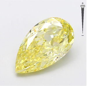 Diamante Cultivado en Laboratorio con Certificación IGI, 4.41 CT, Corte Pera Modificado, Color Amarillo Fantasía, Claridad VVS2, CVD LG 800611745 para Joyería ROYAL - Product Image 4