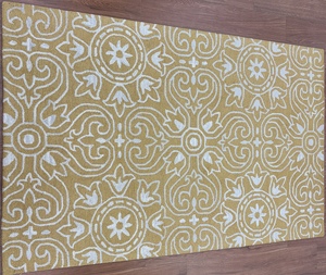 Tapis en laine fait main, motif floral, style Killim, à poils longs, antistatique, écologique, antidérapant, pour usage domestique et extérieur - Product Image 5